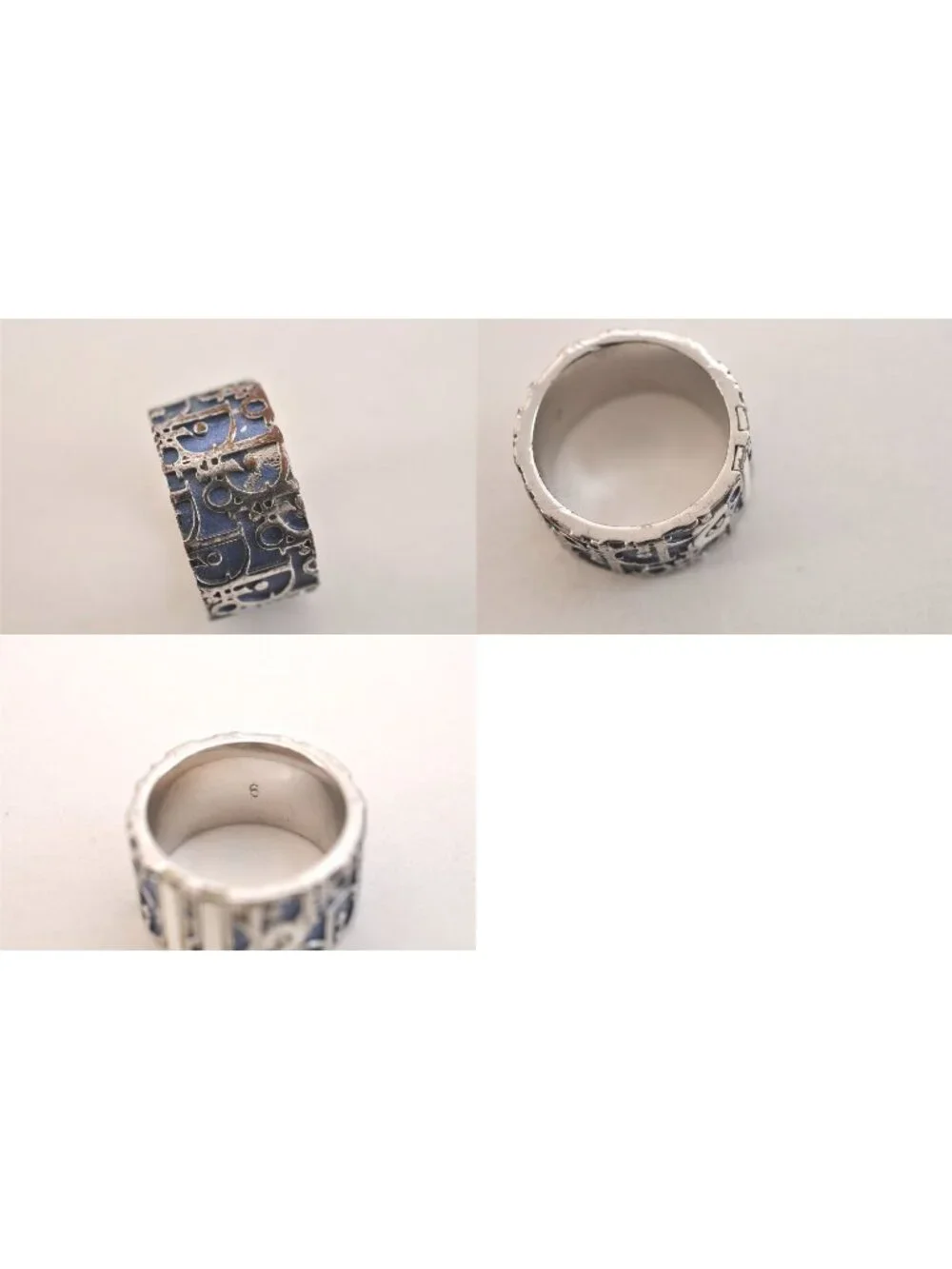 Dior Trotter Ring Usa Silver Blue CD